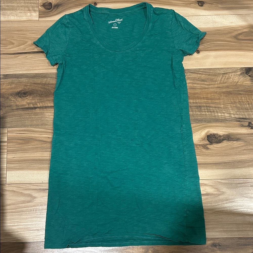 Universal Thread Women's Green Short Sleeve Long Tee / Mini Dress